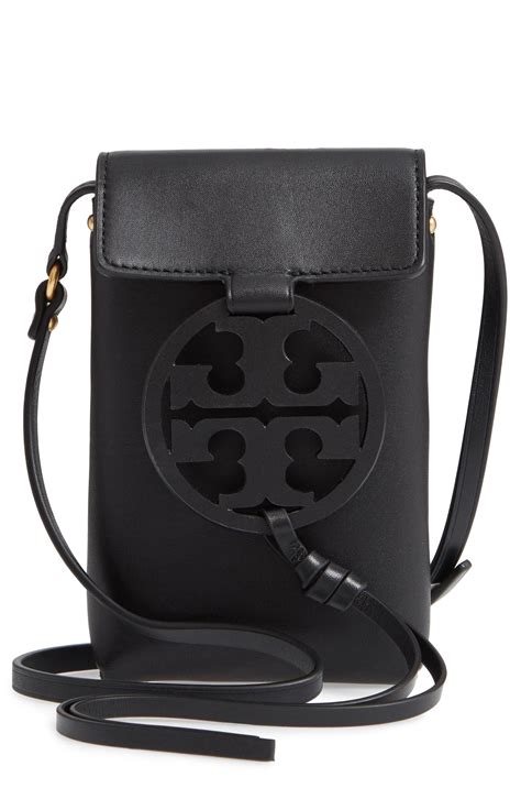 tory burch black phone bag.